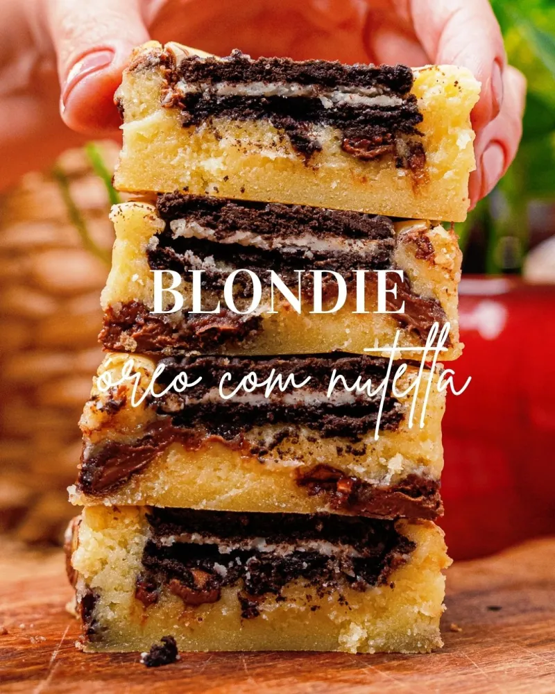 Brownie sabor Blondie Óreo com Nutella