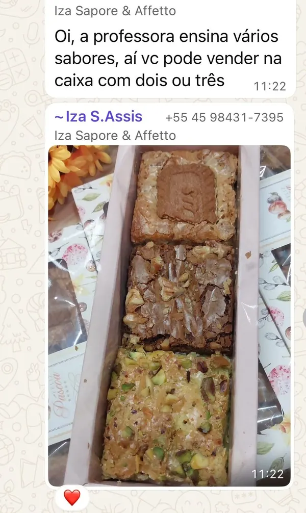 Depoimento de aluna do método Uma Base Mil Brownies