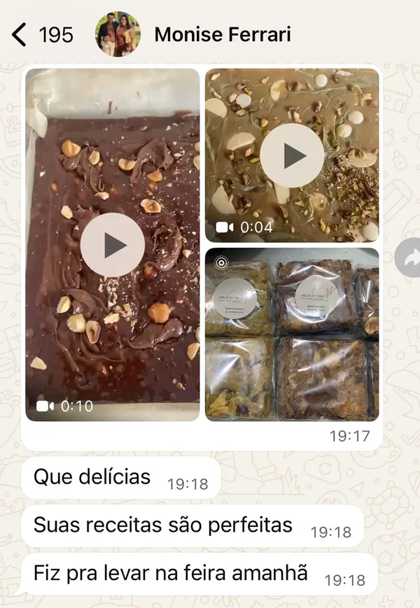 Depoimento de aluna do método Uma Base Mil Brownies