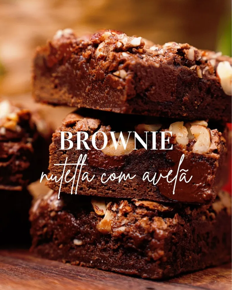 Brownie sabor Nutella com avelã