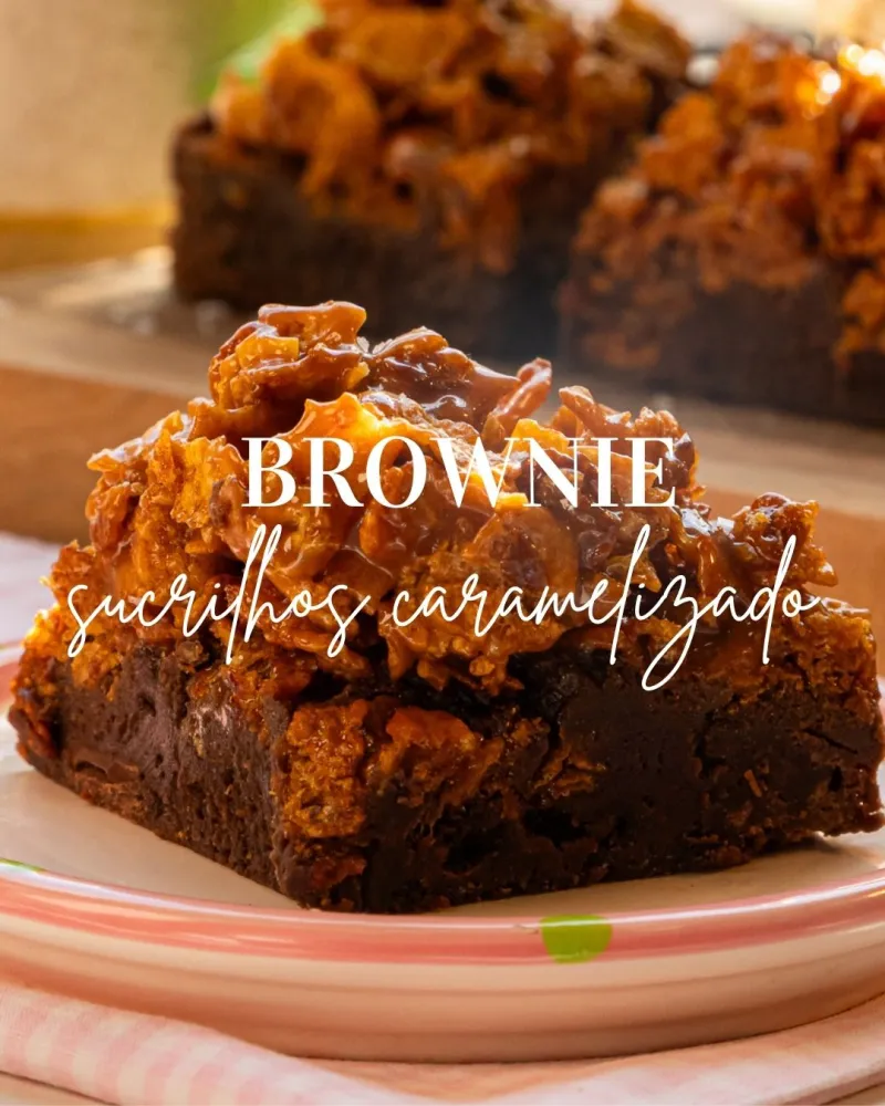 Brownie sabor Sucrilhos caramelizado